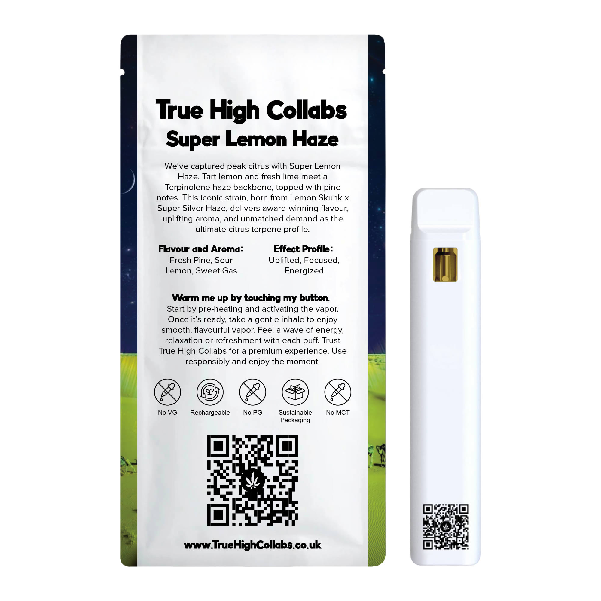 True High Collabs - 420 Vape - Super Lemon Haze - Back